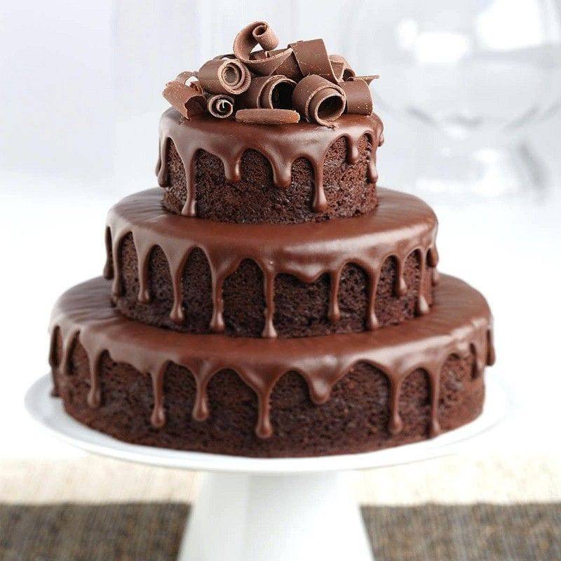 3 Tier Chocolate Cake - YuvaFlowers