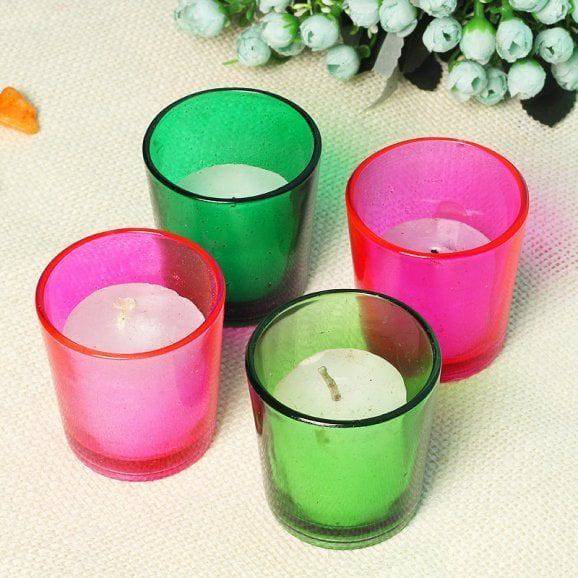 4 Scented Candles (Addons) - YuvaFlowers
