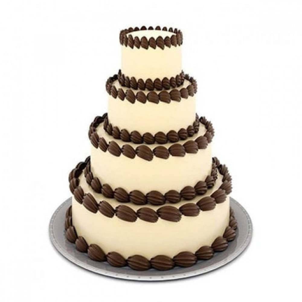 4 Tier Creame Cake - YuvaFlowers