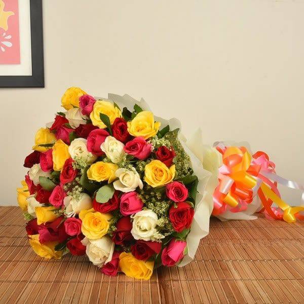 50  Colorful Roses - YuvaFlowers