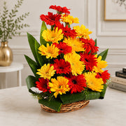 Buy/Send Beautiful Red & Yellow Gerberas Arrangement Online- YuvaFlowers