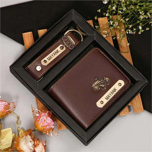 Customized Wallet with Key Chain Online Gift Delivery