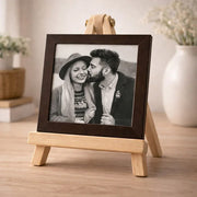 Elegant Wooden Personalized Photo 4x4 Frame - Tabletop Décor Gift