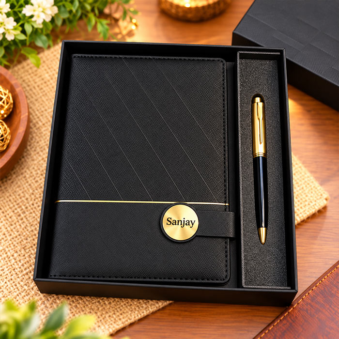 Executive Elegance Diary & Pen Gift Set