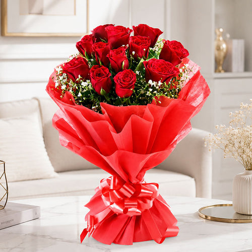 Exotic Red Roses Bouquet Online Gift Delivery