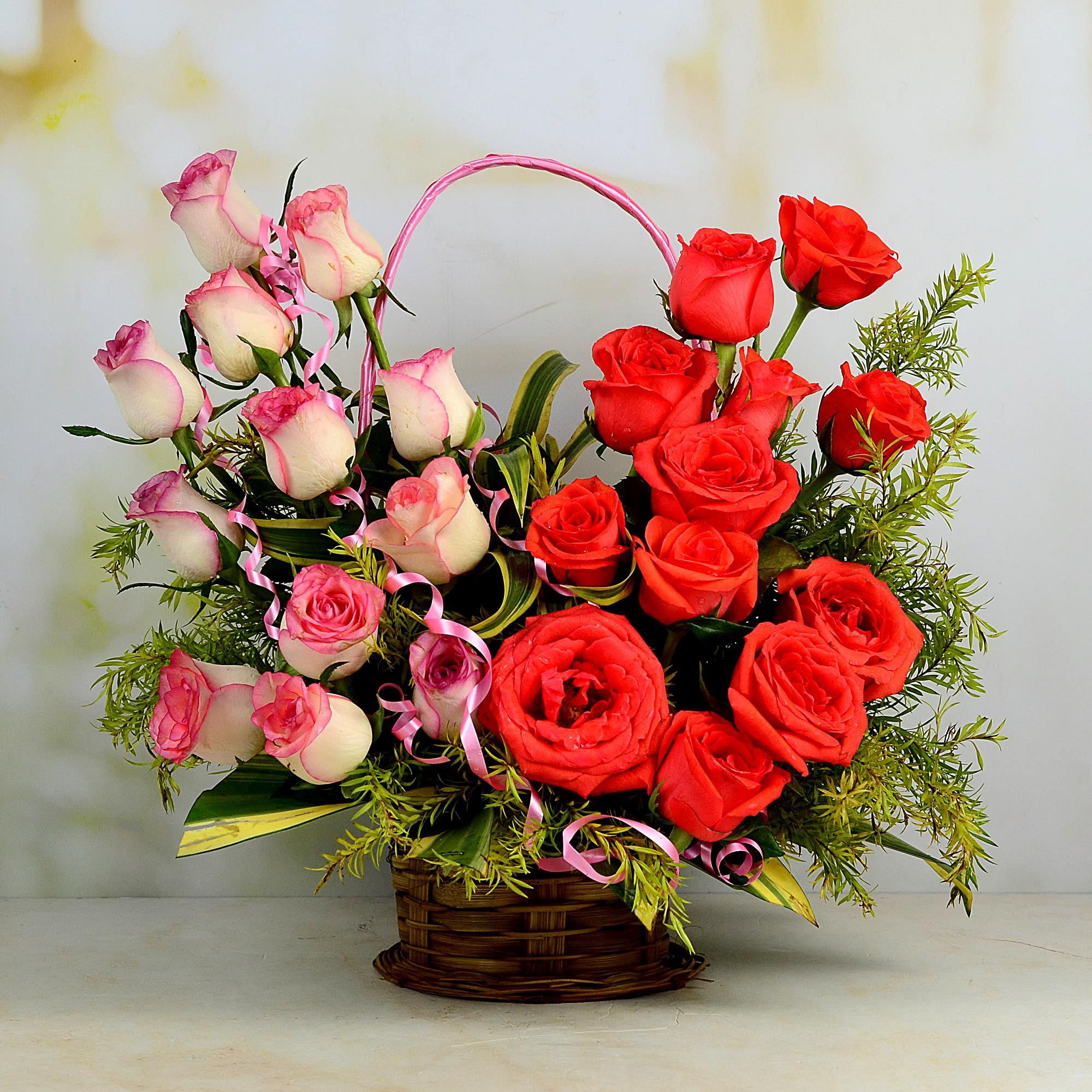 Basket of Lovely Roses