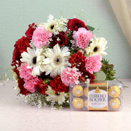 Mixed Flowers & Ferrero
