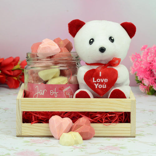Jar of Love In Pinewood Basket Online Gift Delivery