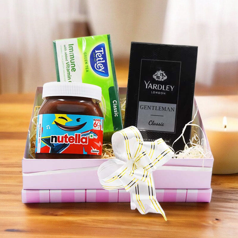 Good Times With Tea Nutella Hamper - YuvaFlowers