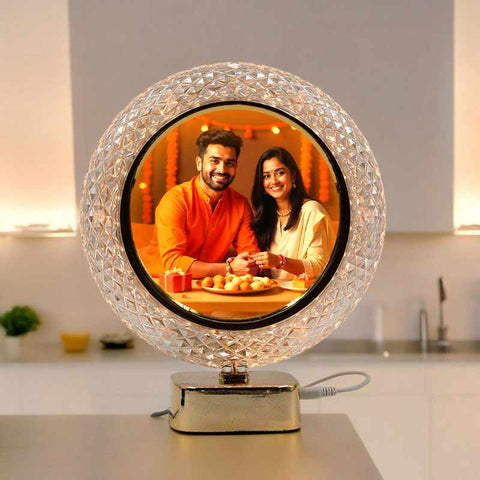 Led Crystal Light Photo Frame Lamp for Rakhi