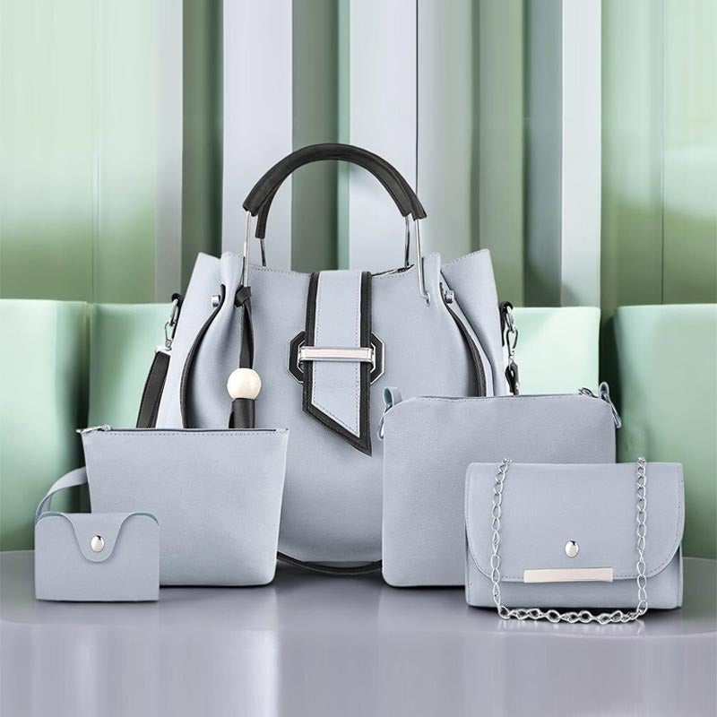 Leatherette Handbag For Women And Girls Combo Set Of 5