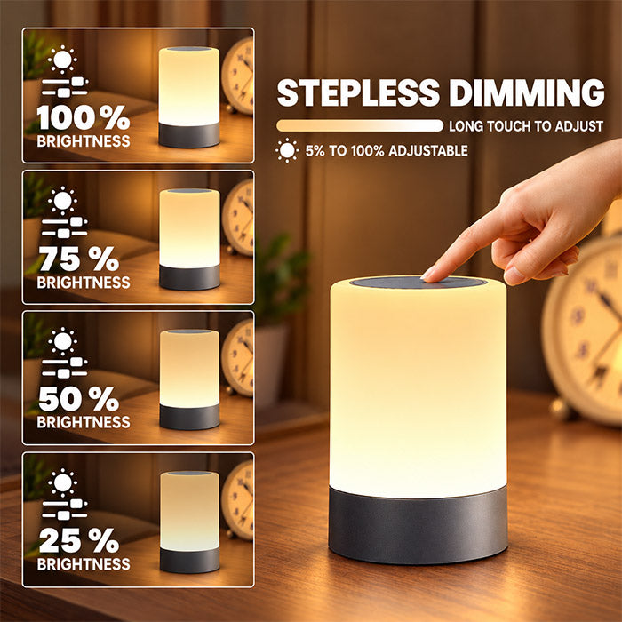 Modern Touch Control Dimmable LED Bedside Lamp