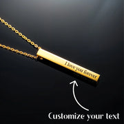 Personalized Cuboid Bar Pendant