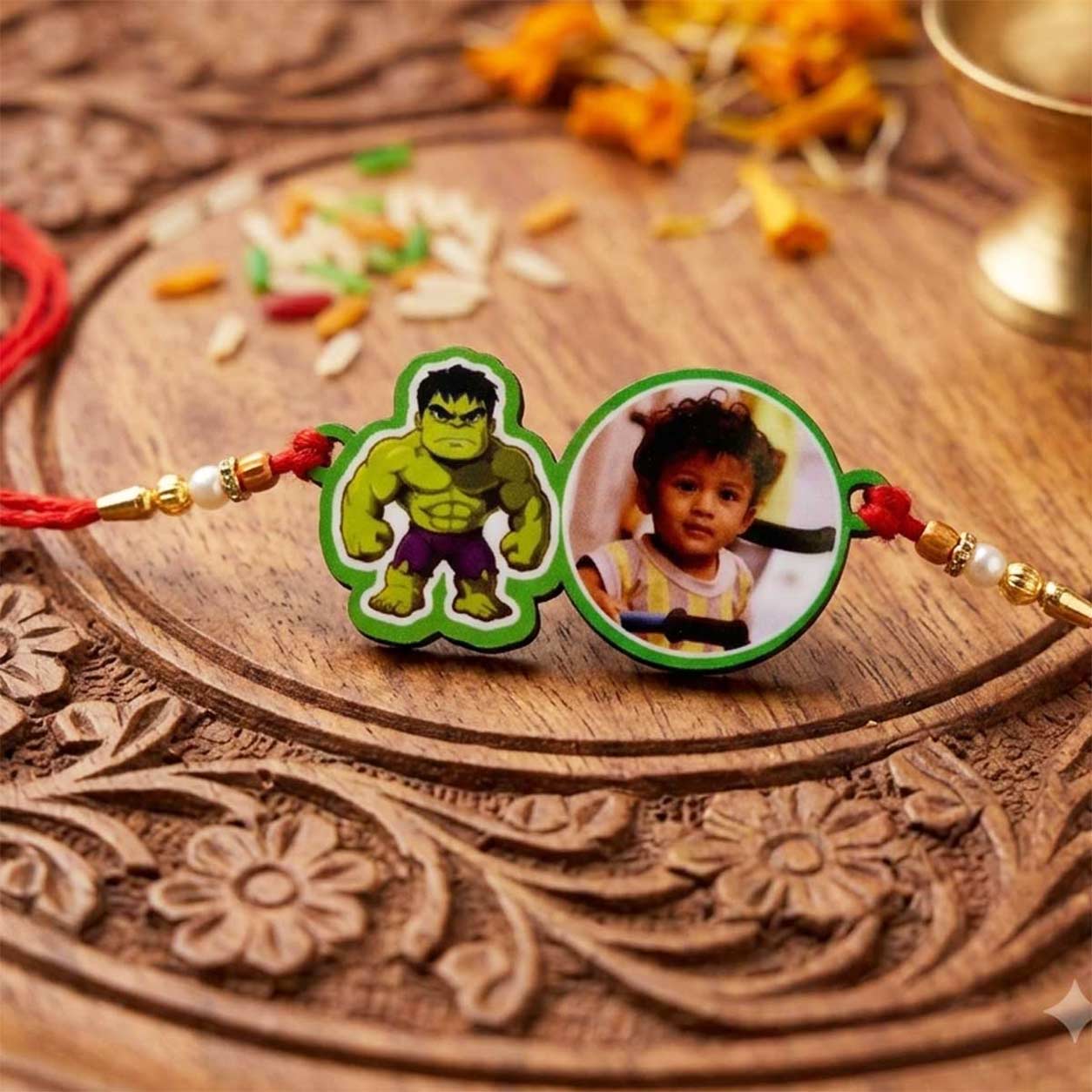 Personalized Photo Kids Rakhi – Custom Cartoon Picture Rakhi for Brother