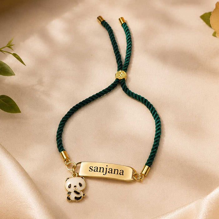Personalized Thread Bracelet with Name Engraving Customized Name For Women