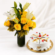 Pretty Blooms with Butterscotch Cake