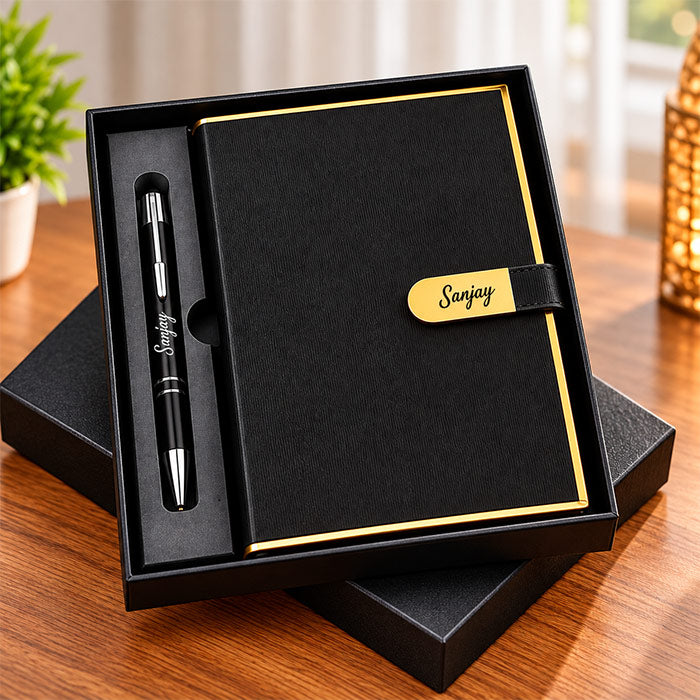Royal Personalized Diary and Pen Gift Set