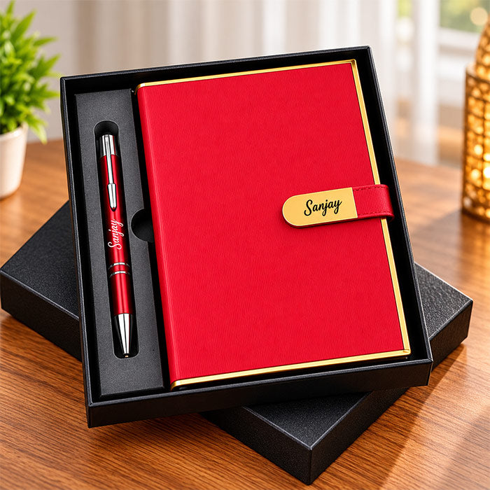Royal Personalized Diary and Pen Gift Set