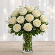 White Roses Vase Arrangement