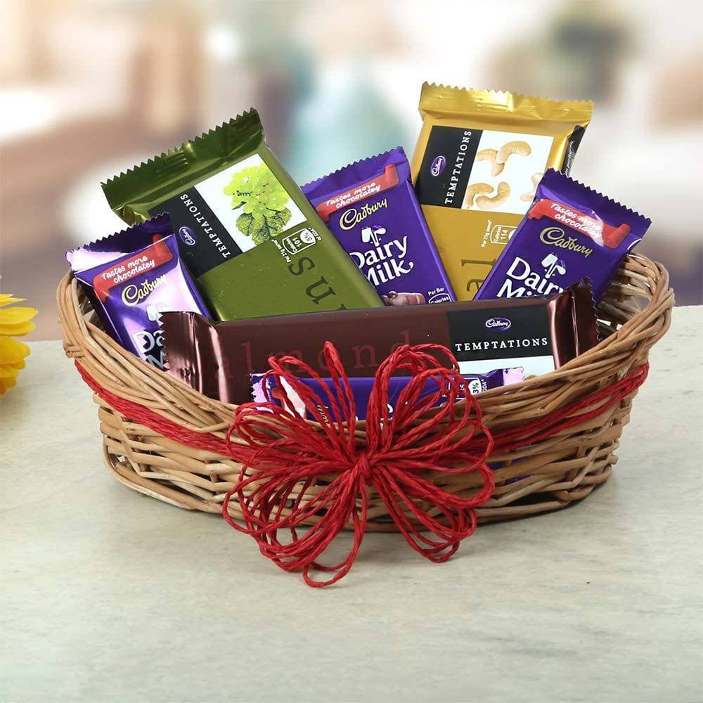 A Basket Of Sweet Treat - YuvaFlowers