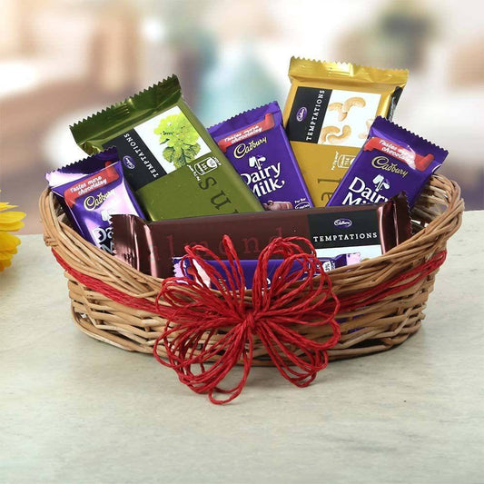 A Basket Of Sweet Treat - YuvaFlowers