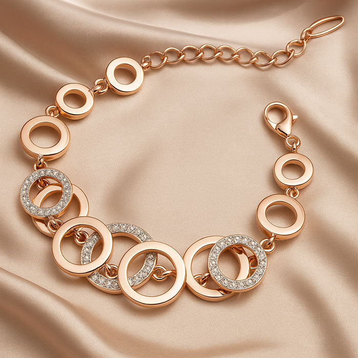 AAA Crystal 18k Rose Gold Stylish Jewellery for Women and Girls