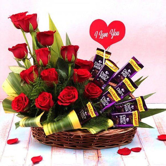 Affectionate Love Basket - YuvaFlowers