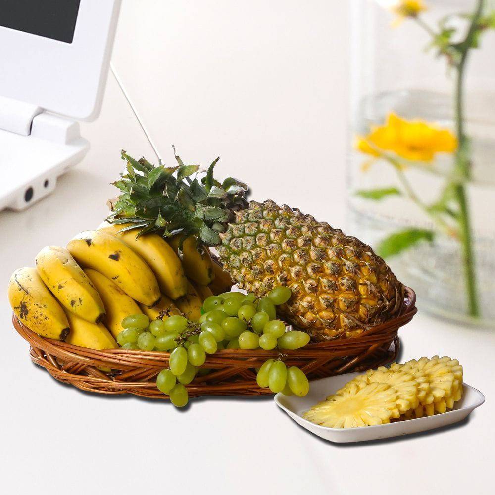 Assorted Fresh Fruits Basket - YuvaFlowers