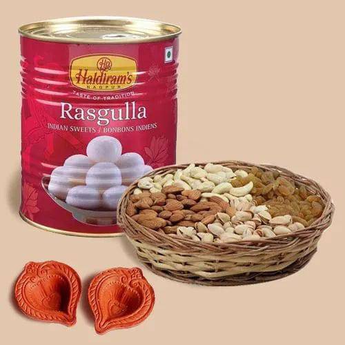 Assorted Gift and  Rasgulla - YuvaFlowers