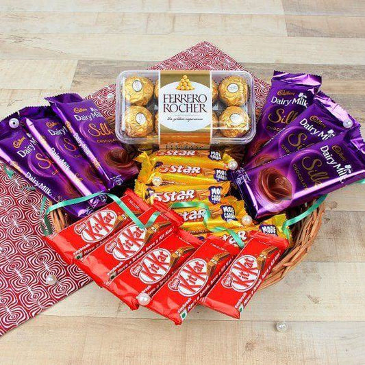 Basket Full of Chocolates - YuvaFlowers