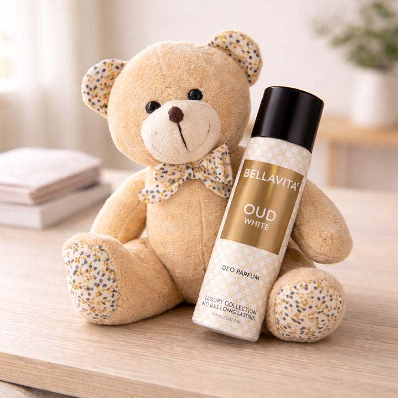 Bella Vita Oud White Perfume With Teddy Bear