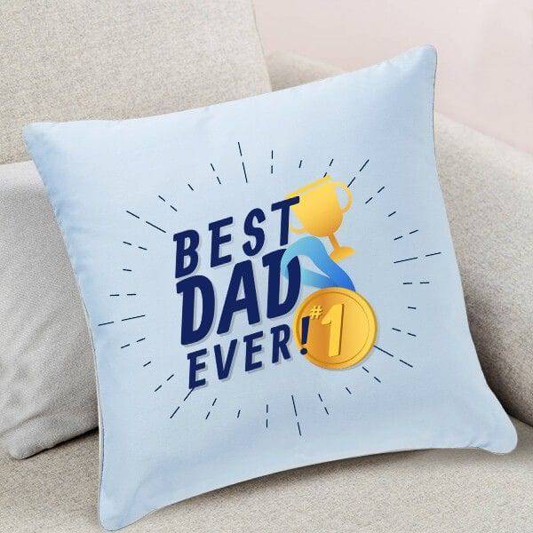 Best Dad Ever Cushion - YuvaFlowers