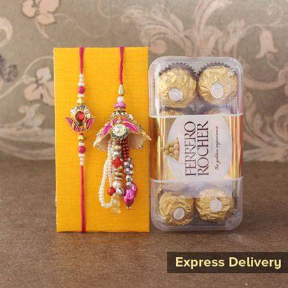 Best Rakhi for Bhaiya Bhabhi - YuvaFlowers