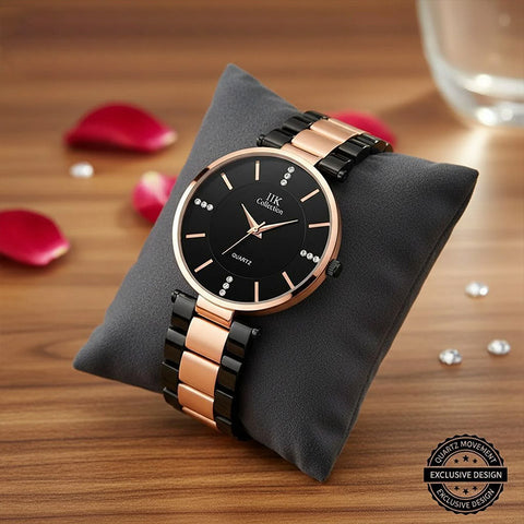 Black Dial Analog Watch for Women