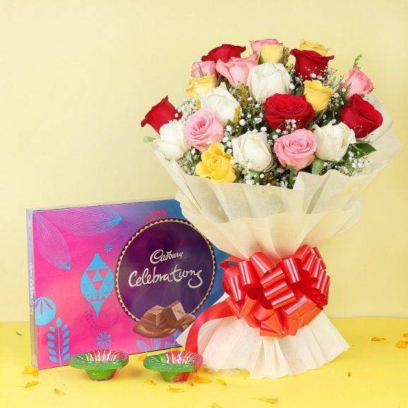 Blooming Diwali Gift - YuvaFlowers