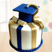 Blue Graduation Cake - YuvaFlowers