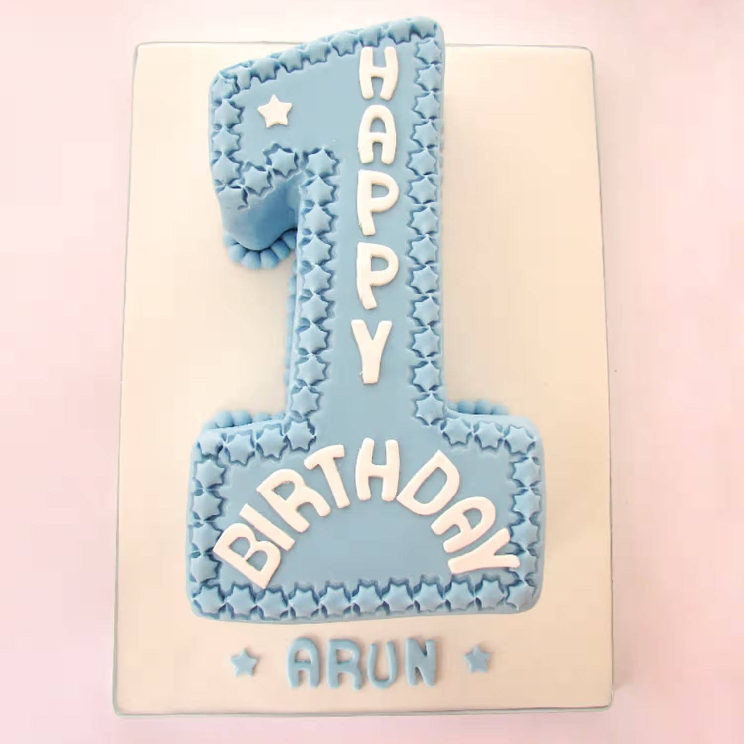 Blue Theme One Number Cake - YuvaFlowers