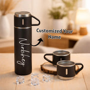 Black Vacuum Flack Set Customized Name