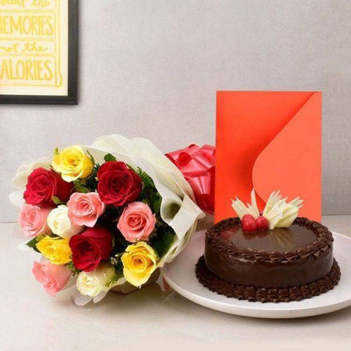 Bouquet n Greeting Card Online Gift Delivery