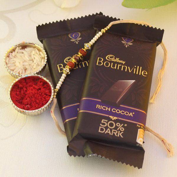 Bourneville Rakhi Love - YuvaFlowers