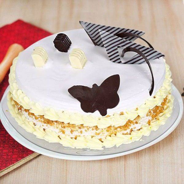 Buttery Butterscotch Cream Cake - YuvaFlowers