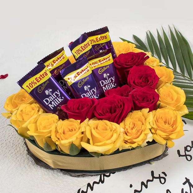 Buy Cadbury With Rose Online - YuvaFlowers