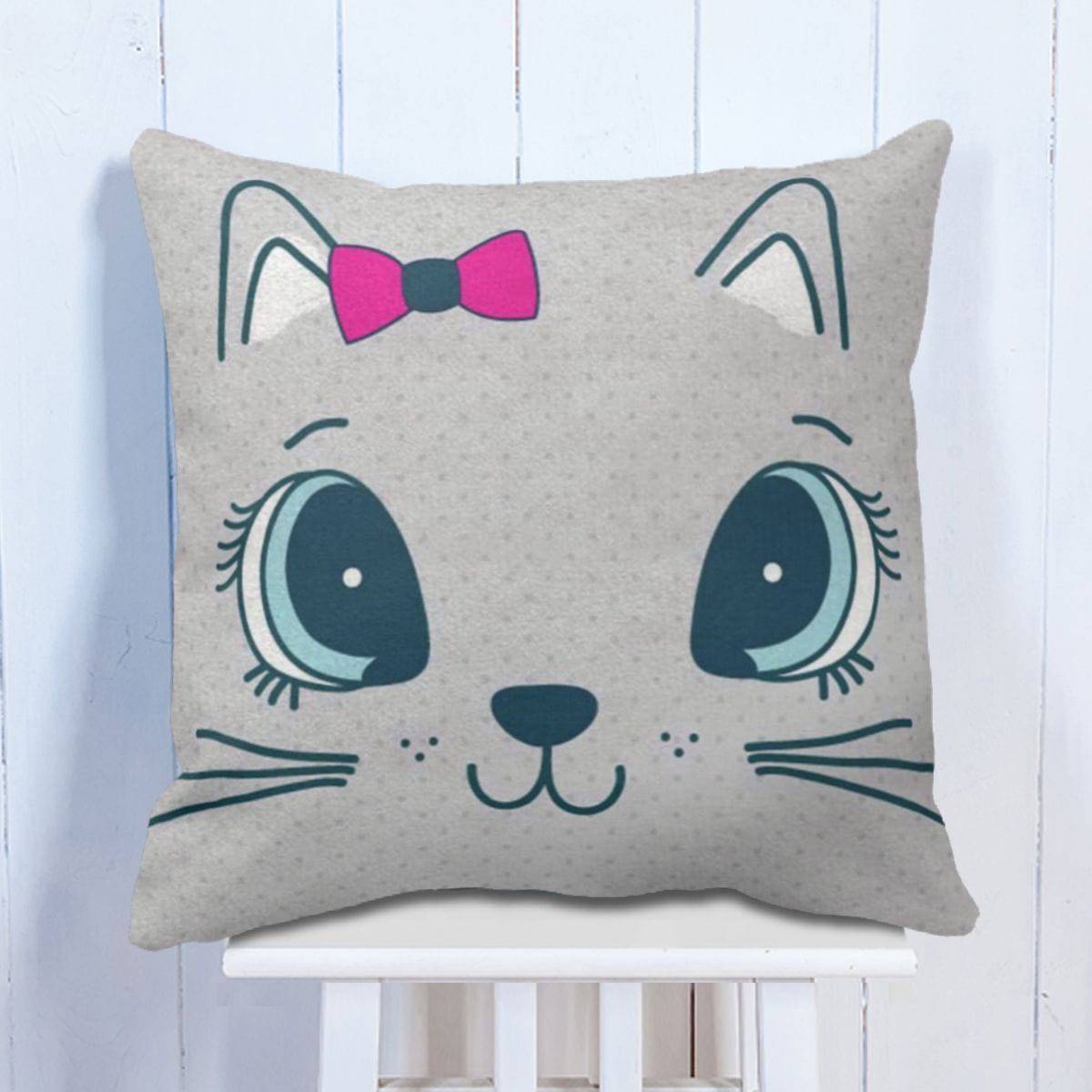 Cat Face Cushion - YuvaFlowers