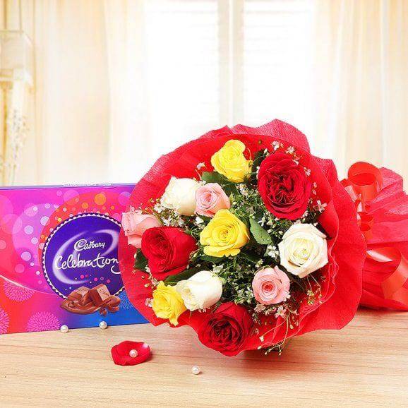 Celebrations with Roses - YuvaFlowers