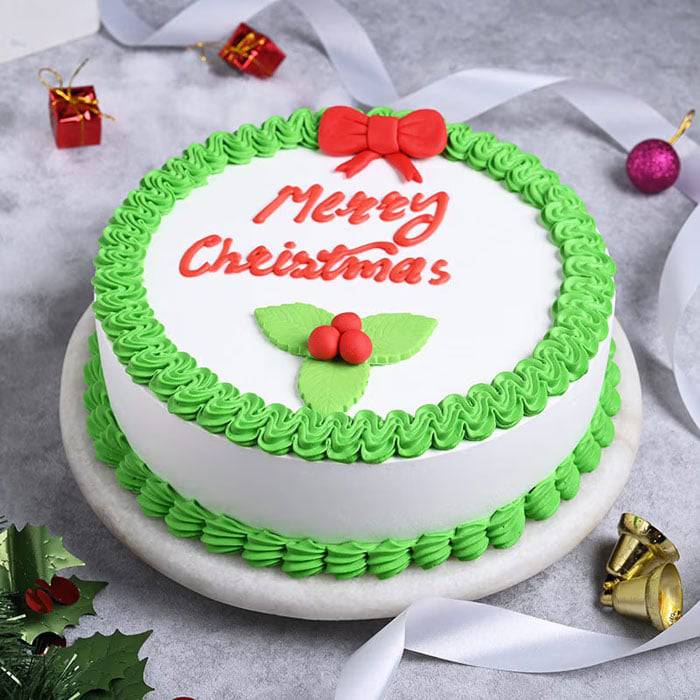 Cherry Merry Christmas Cake - YuvaFlowers