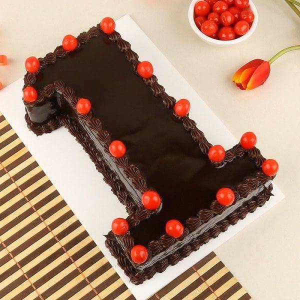 Chocolate Numeric Cake - YuvaFlowers