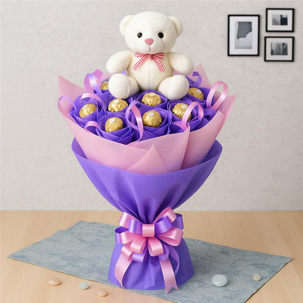 Flowers and Teddy
