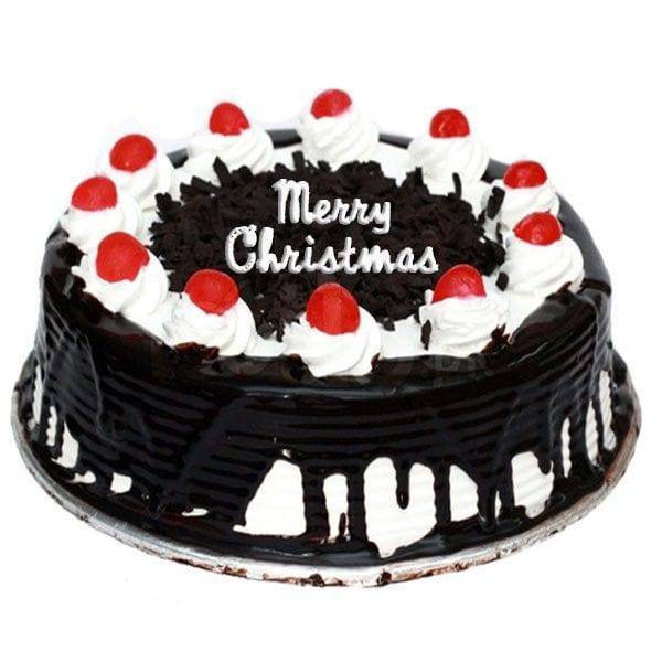 Christmas Blackforest Cake Half Kg - YuvaFlowers