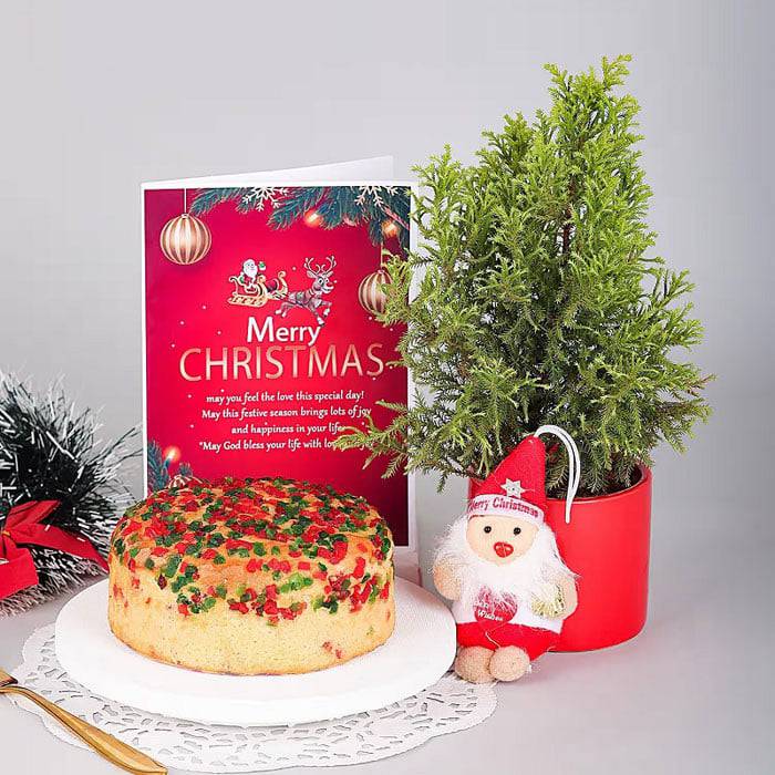 Christmas Delicious Mashup Dry Cake Combo - YuvaFlowers