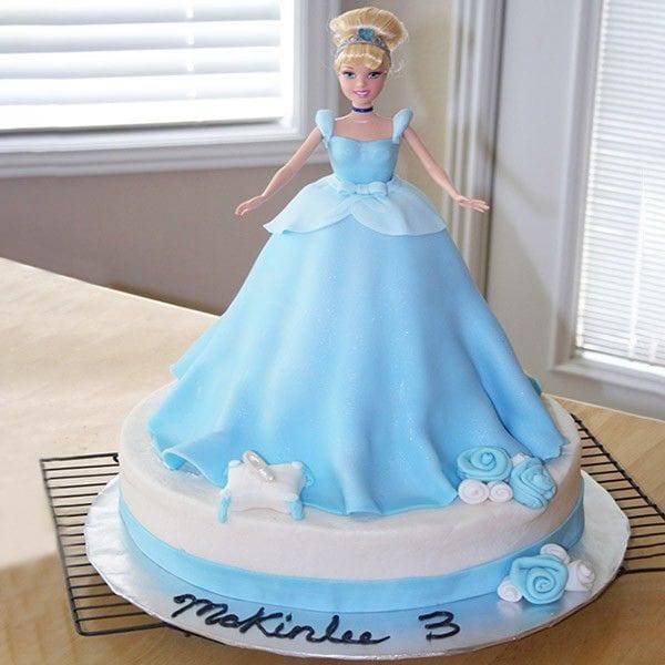 Cinderella Doll Cake - YuvaFlowers
